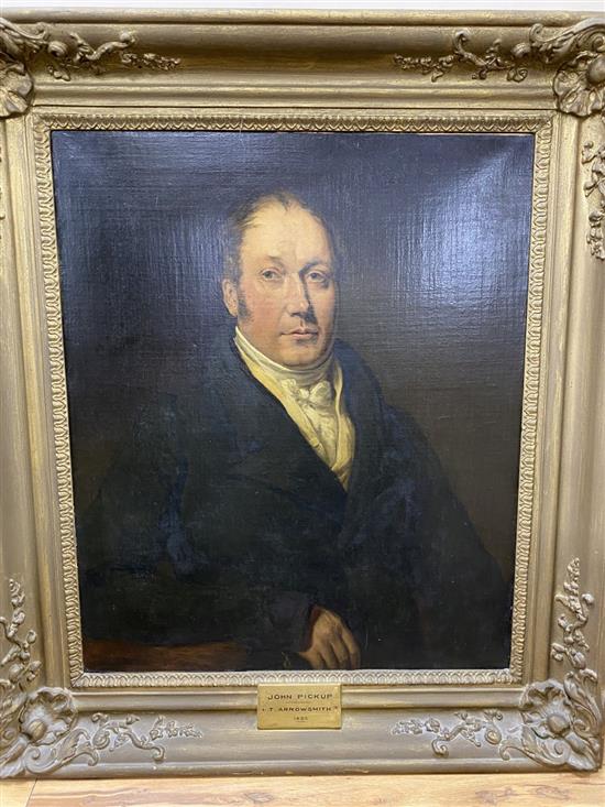 Thomas Arrowsmith (1771-1839), oil on canvas, Portrait of John Pickup, dated 1825, 75 x 62cm